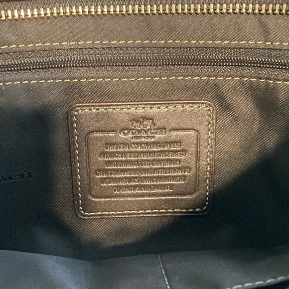 Coach Signature Print Canvas Satchel - Picture 5 of 12